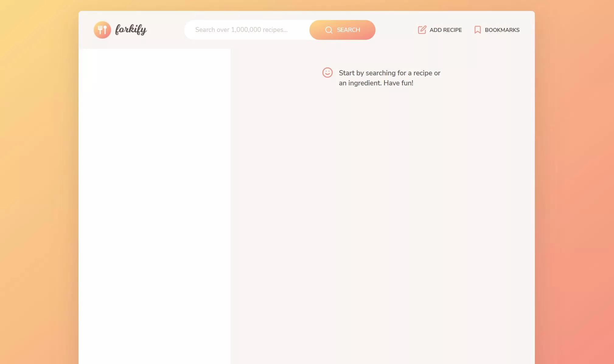 Forkify website screenshot